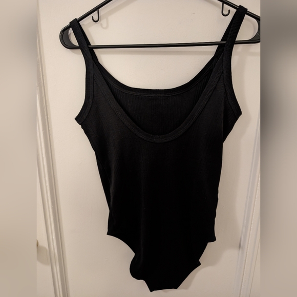 American Eagle Ribbed Tank Black Bodysuit size S - Picture 5 of 5